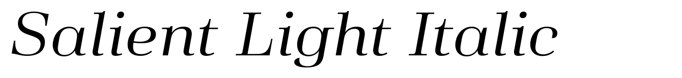 Salient Light Italic